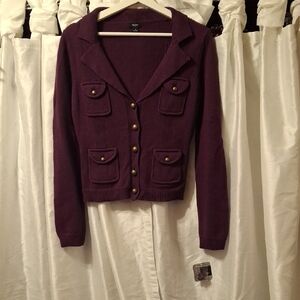 Massimo Purple Women's Cardigan Sweater